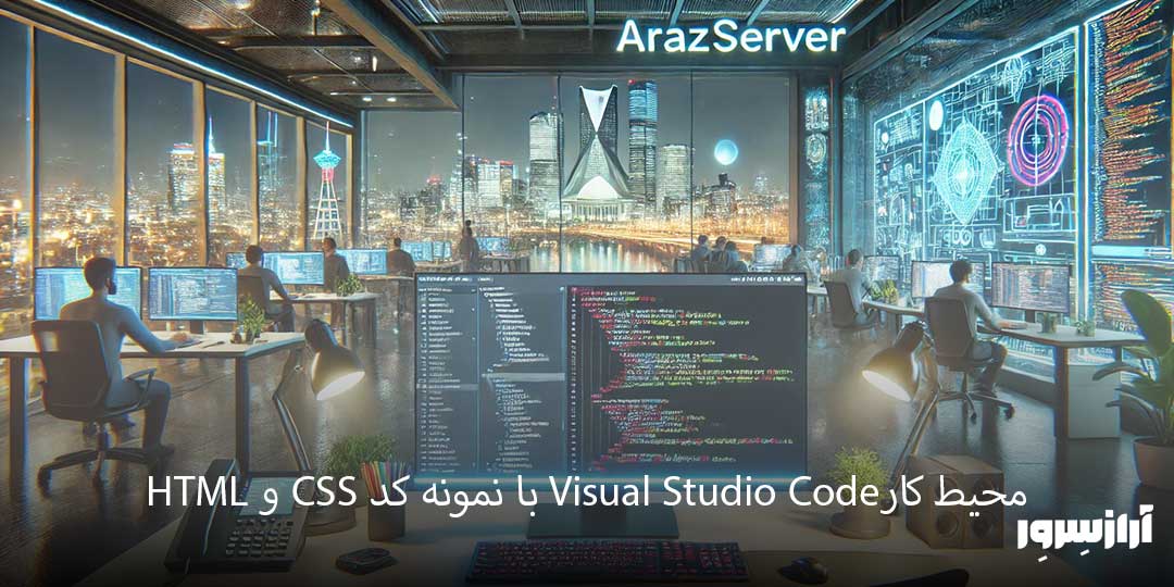 HTML و CSS با نمونه کد Visual Studio Codeمحیط کار 