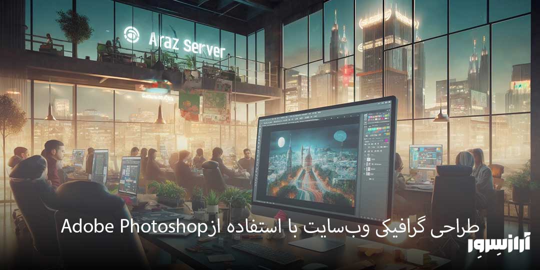 Adobe Photoshopطراحی گرافیکی وب‌سایت با استفاده از 