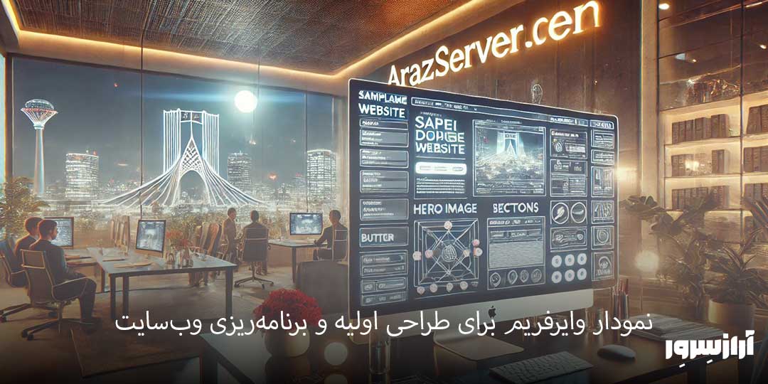 نمودار وایرفریم برای طراحی اولیه و برنامه‌ریزی وب‌سایت